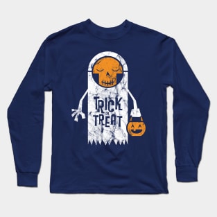 Skeleghost Halloween 2018 Trick or Treat Skeleton Ghost Costume Candy Spooky Goth Gift October Pumpkin Long Sleeve T-Shirt